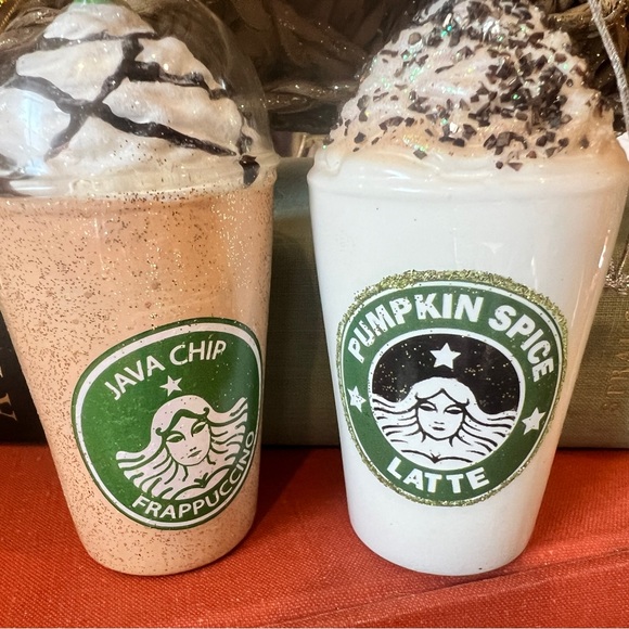 Pumpkin Spice Java Ornament pair - Picture 2 of 10